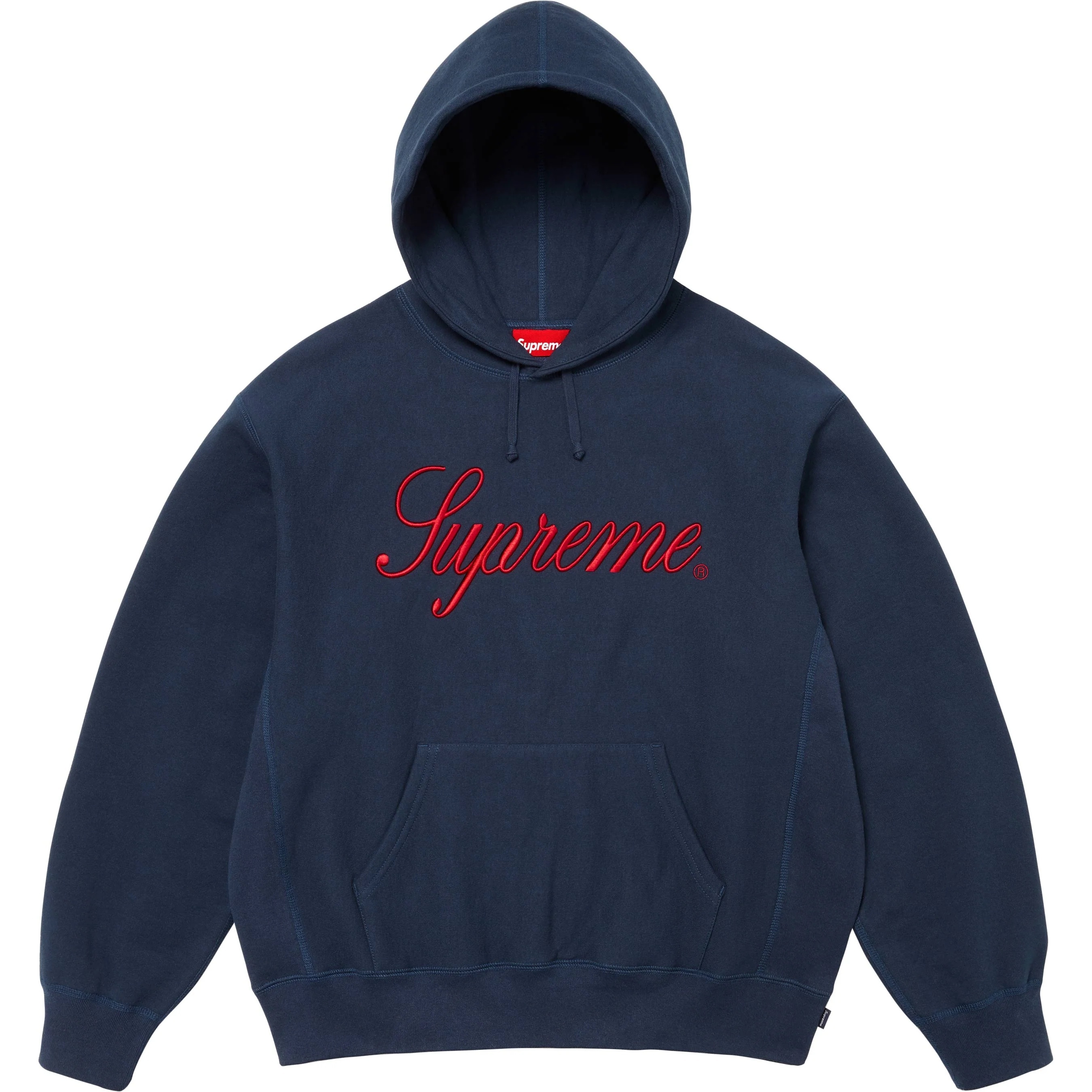 Embroidered Script Hooded Sweatshirt view 6